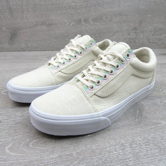 Vans Old Skool Linen Turtledove Mens Size 6.5 / Womens Size 8 NEW - Picture 4 of 14
